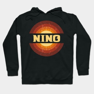 Vintage Proud Name Nino Anime Gift Circles Hoodie